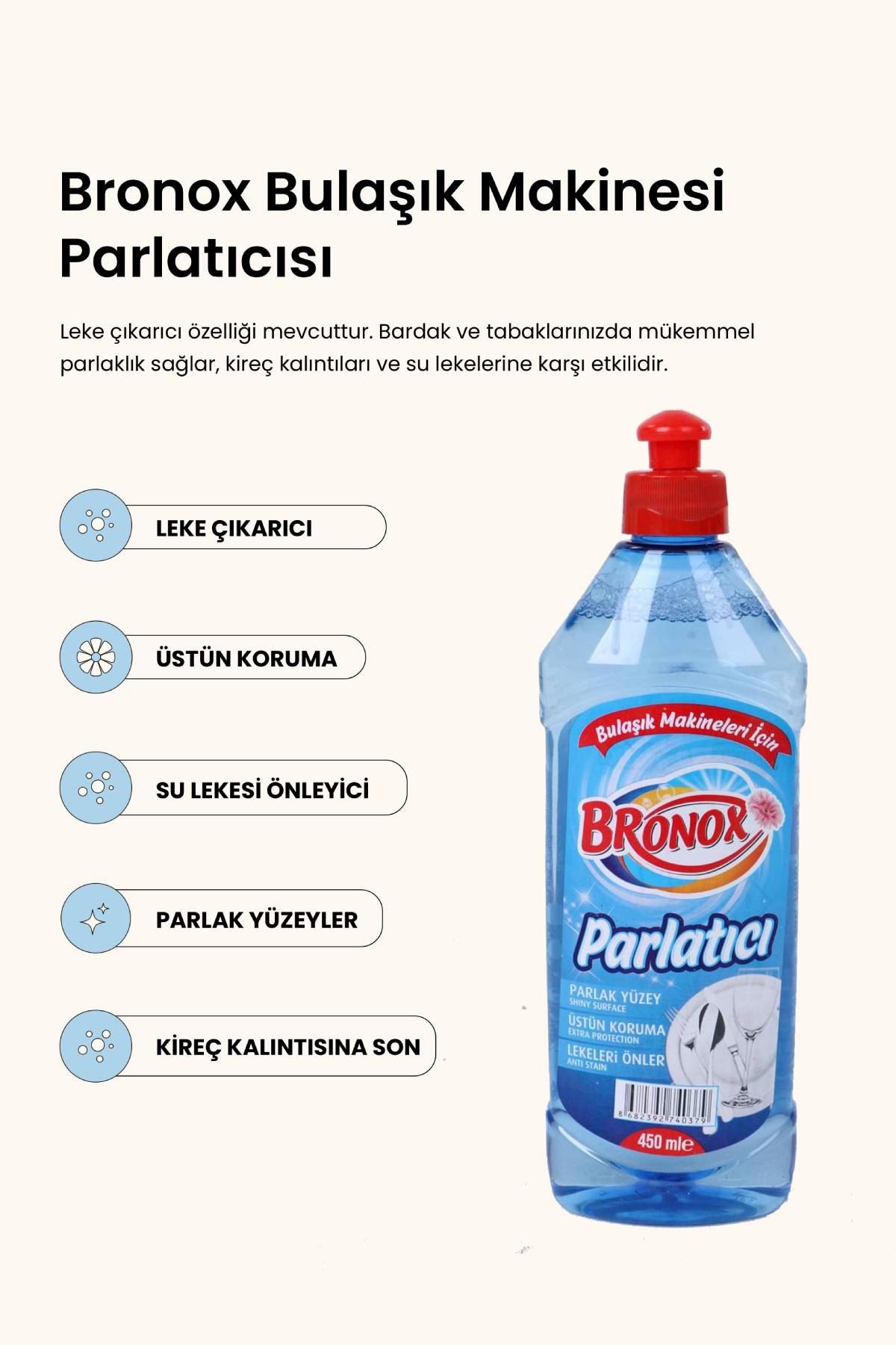 Sefayol Bronox Bulaşık Makinesi Parlatıcısı 450 ML