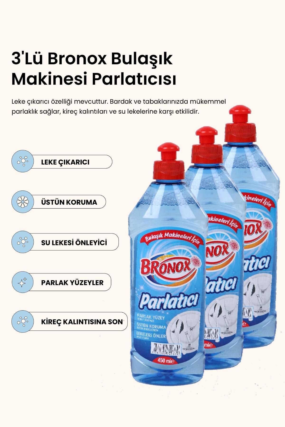 Sefayol 3'LÜ Bronox Bulaşık Makinesi Parlatıcısı 450 ML