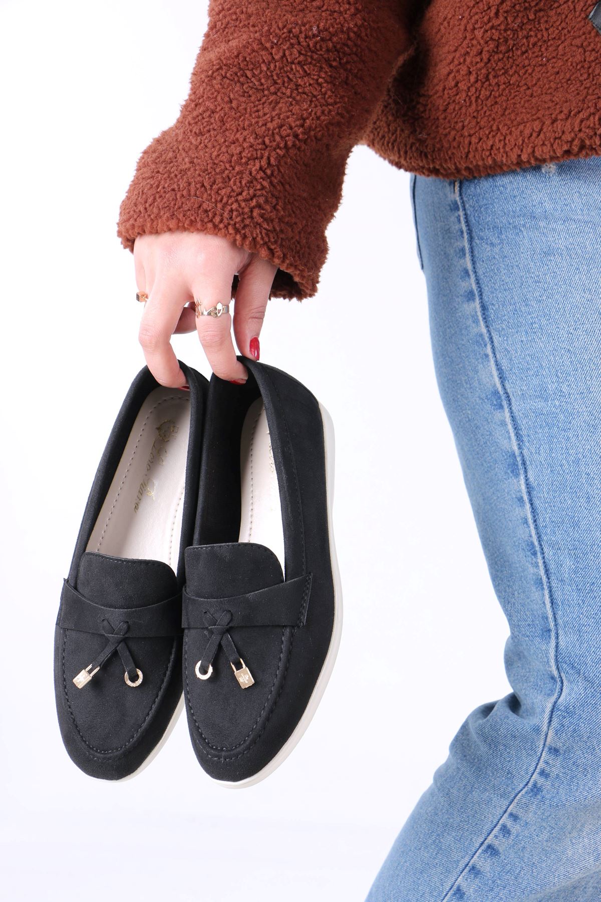 Julita Siyah Süet Günlük Kadın Ayakkabı