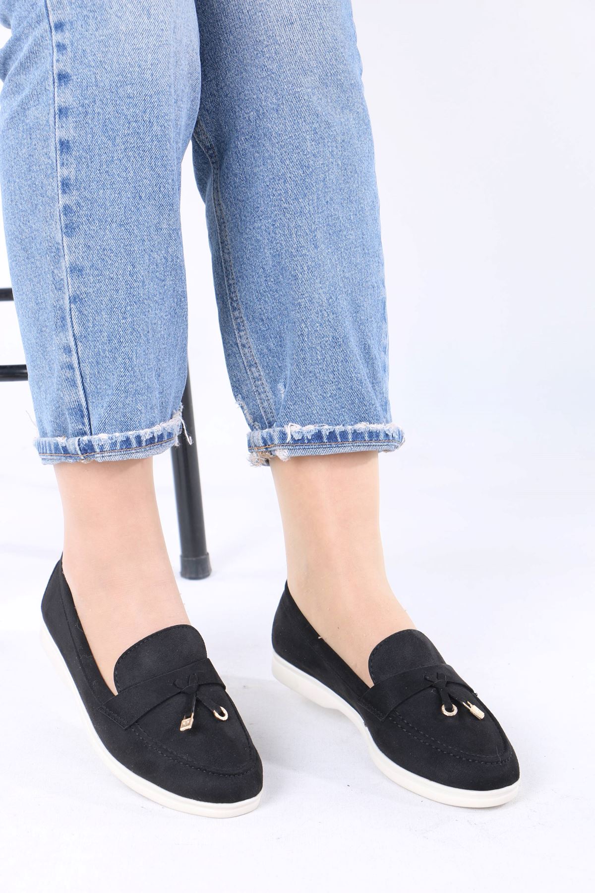 Julita Siyah Süet Günlük Kadın Ayakkabı