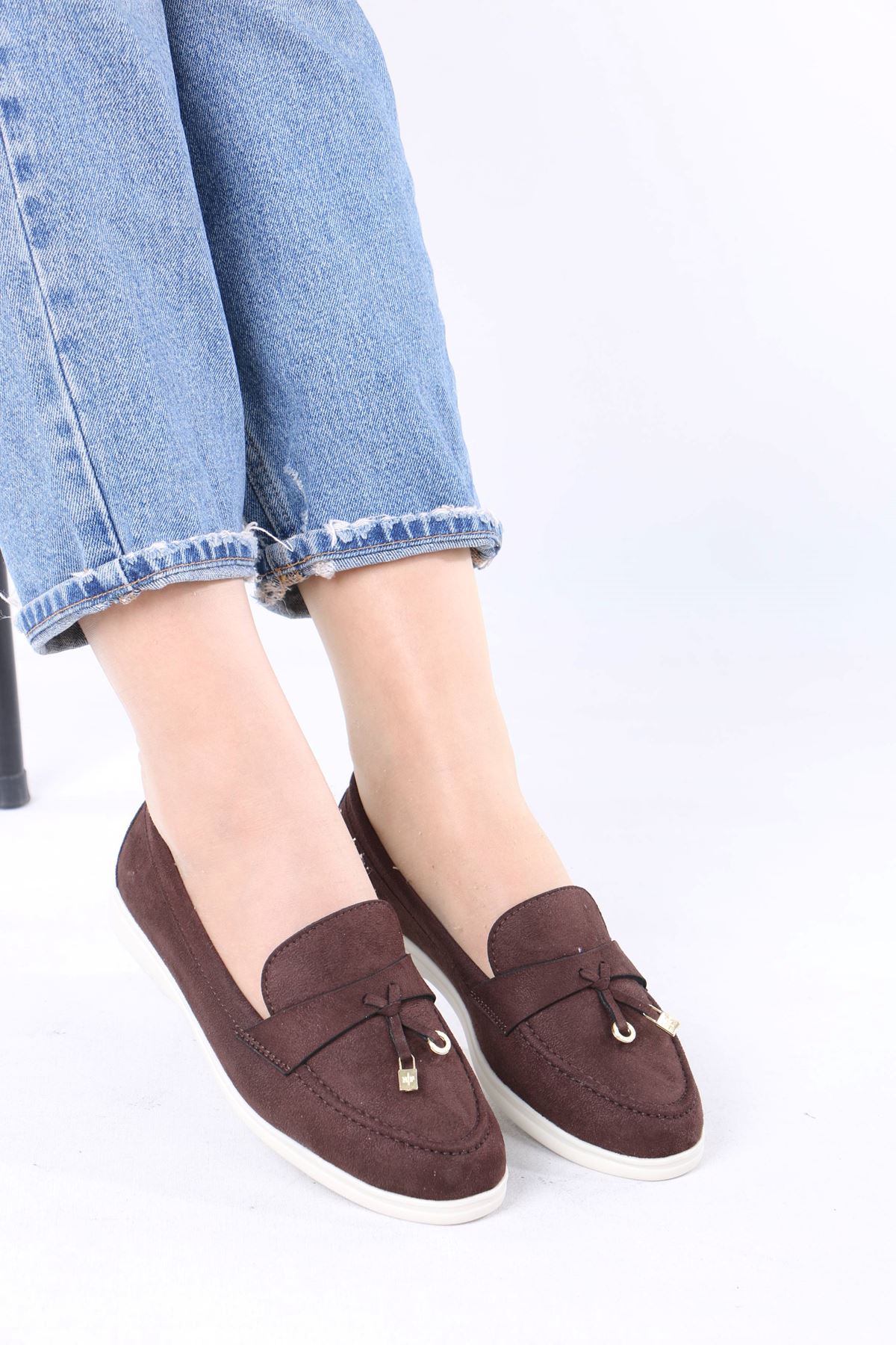 Julita Kahverengi Süet Günlük Kadın Ayakkabı