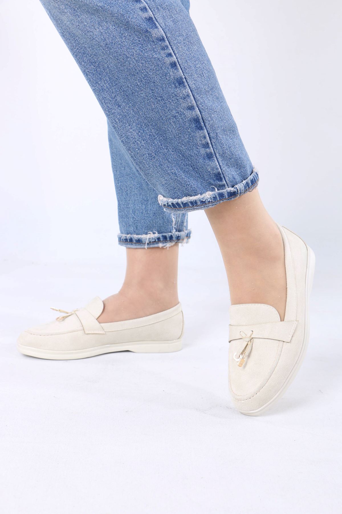 Julita Bej Süet Günlük Kadın Ayakkabı