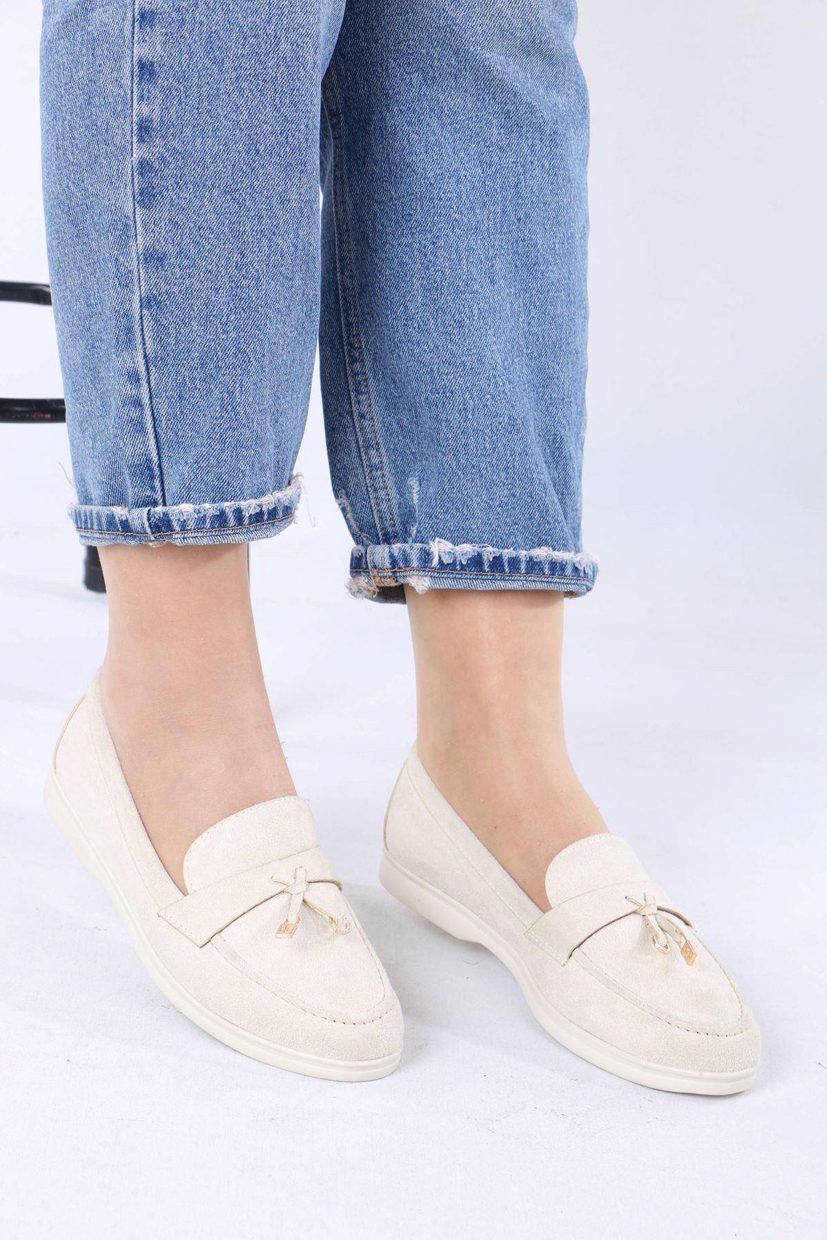 Julita Bej Süet Günlük Kadın Ayakkabı