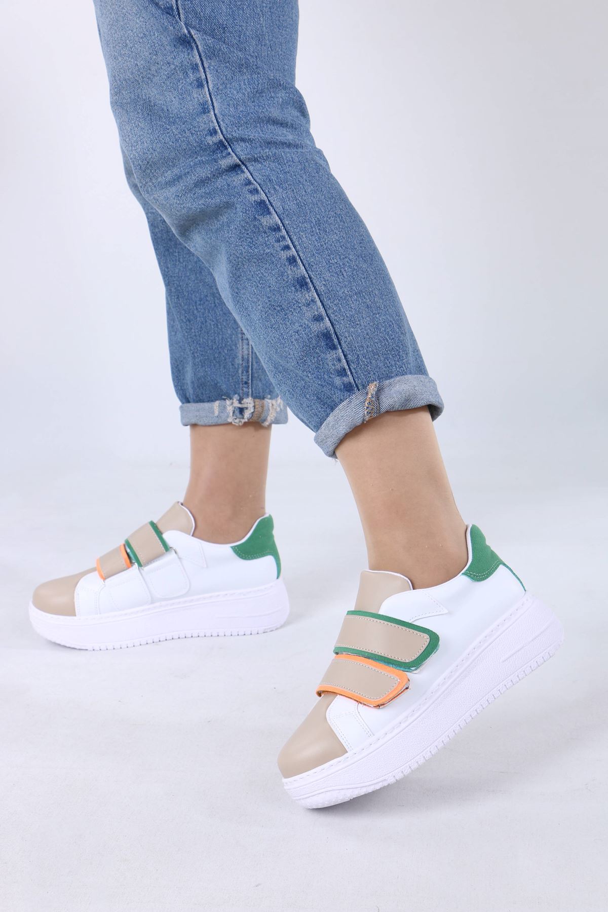 Bellamy Multi Mat Deri Cırtlı Kadın Spor Ayakkabı