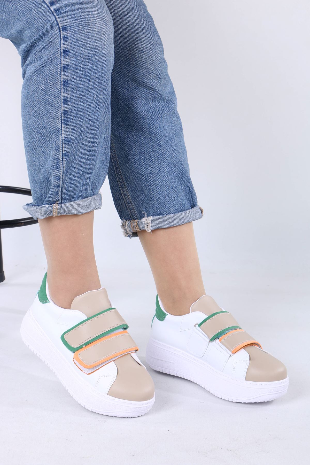 Bellamy Multi Mat Deri Cırtlı Kadın Spor Ayakkabı