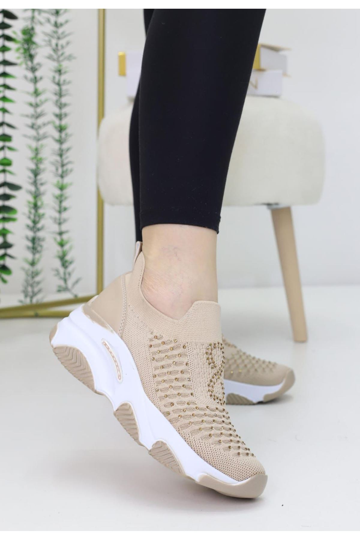 Leonda Nude Triko Kadın Spor Ayakkabı