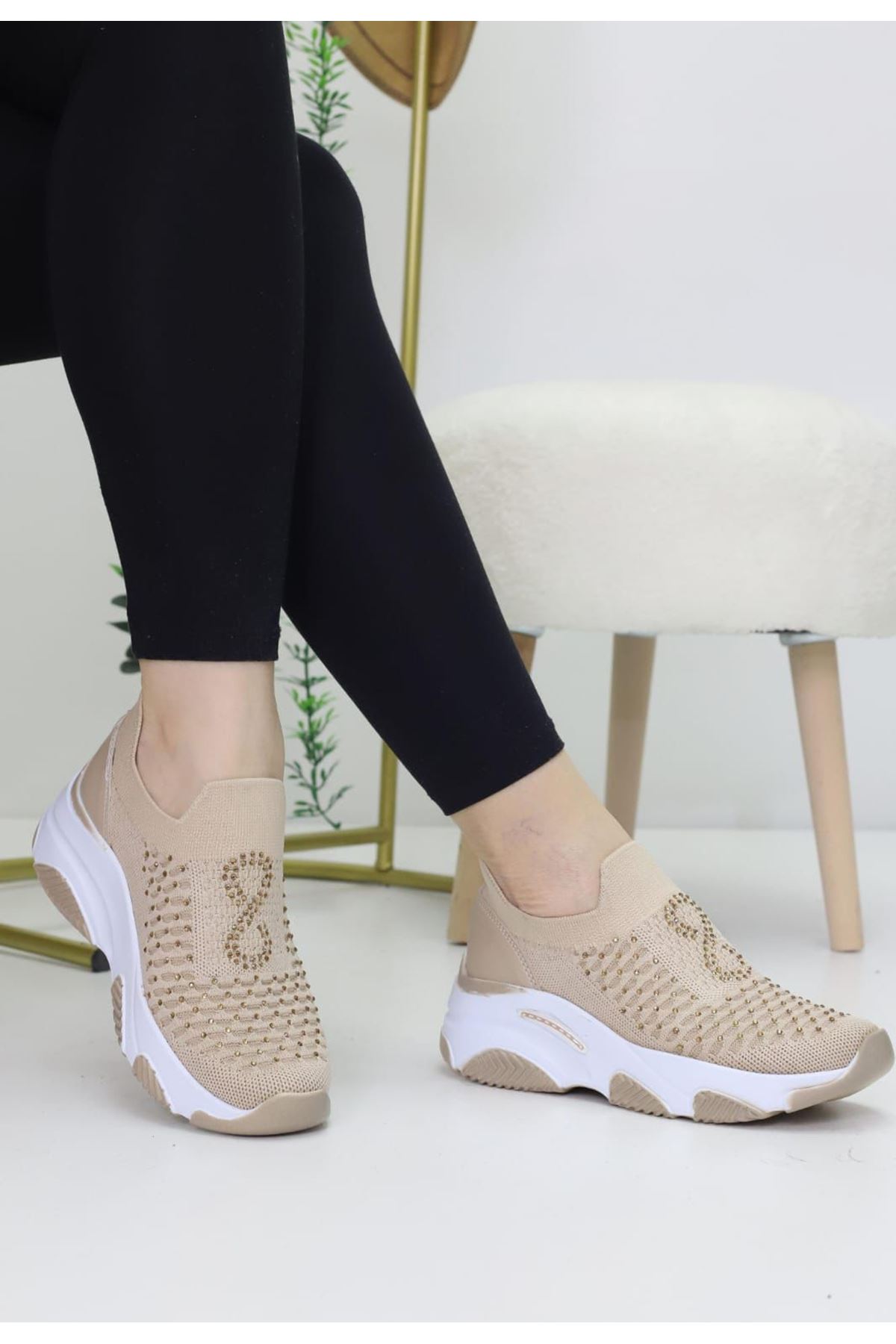 Leonda Nude Triko Kadın Spor Ayakkabı