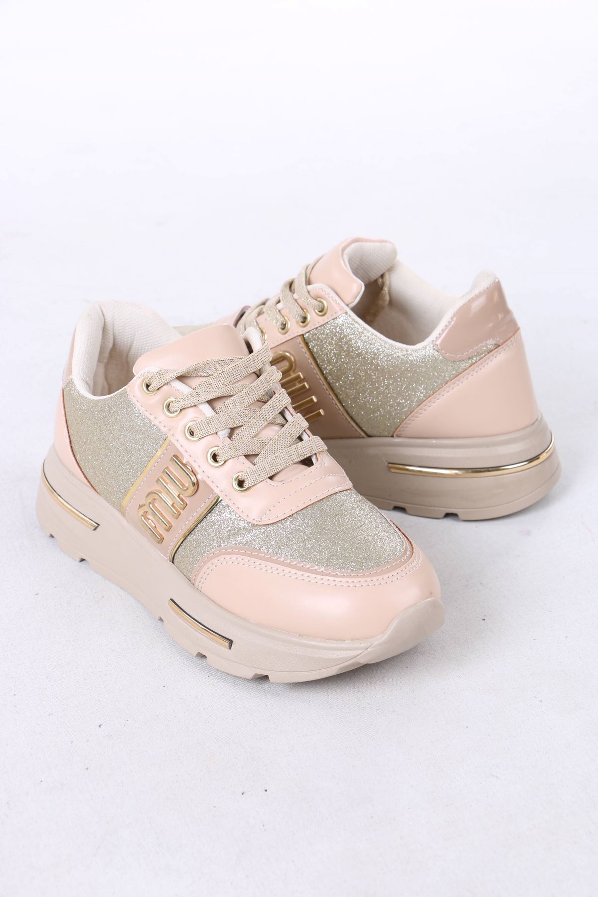 Karter Nude Simli Kadın Spor Ayakkabı