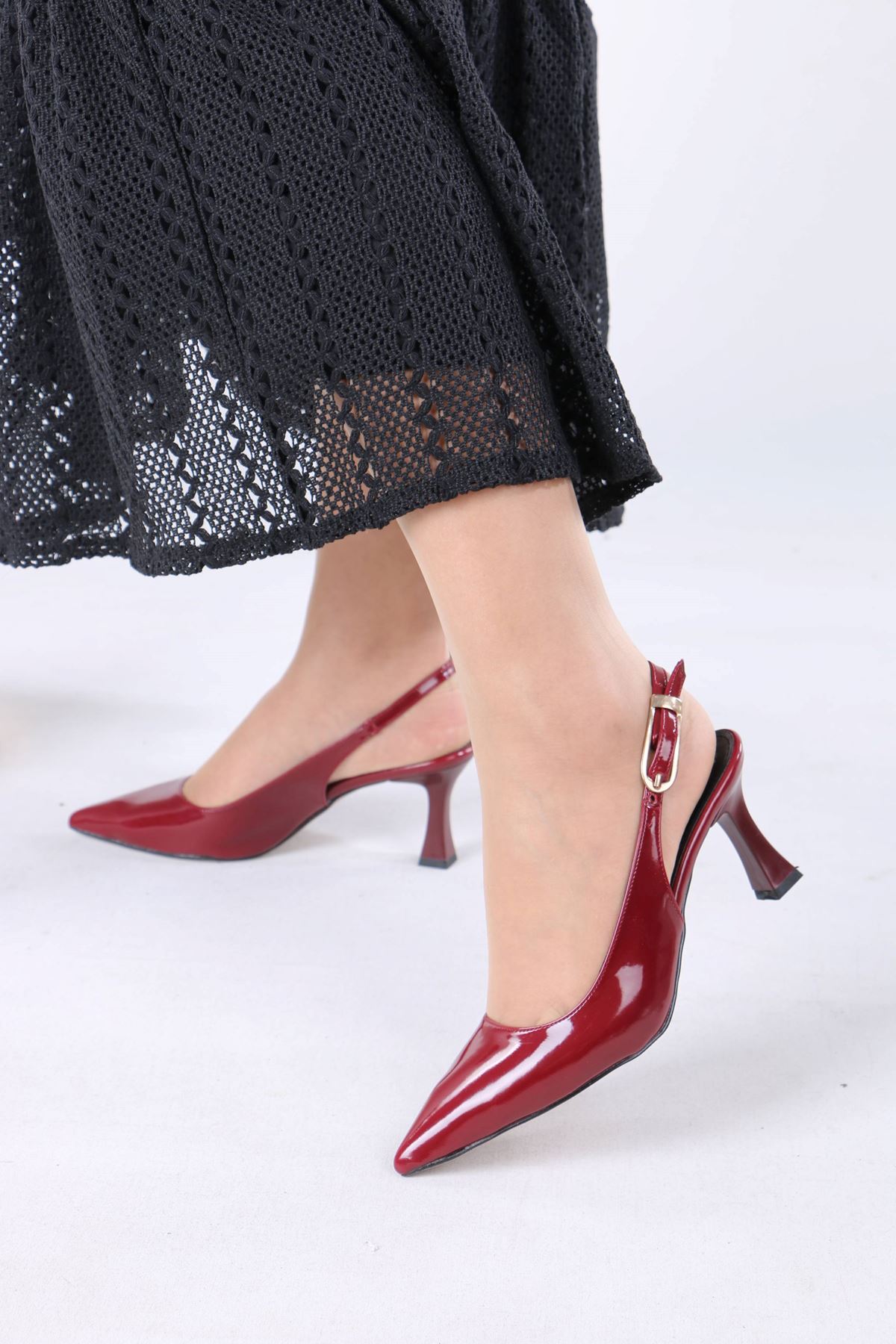 Nicola Bordo Rugan Kadın Topuklu Ayakkabı