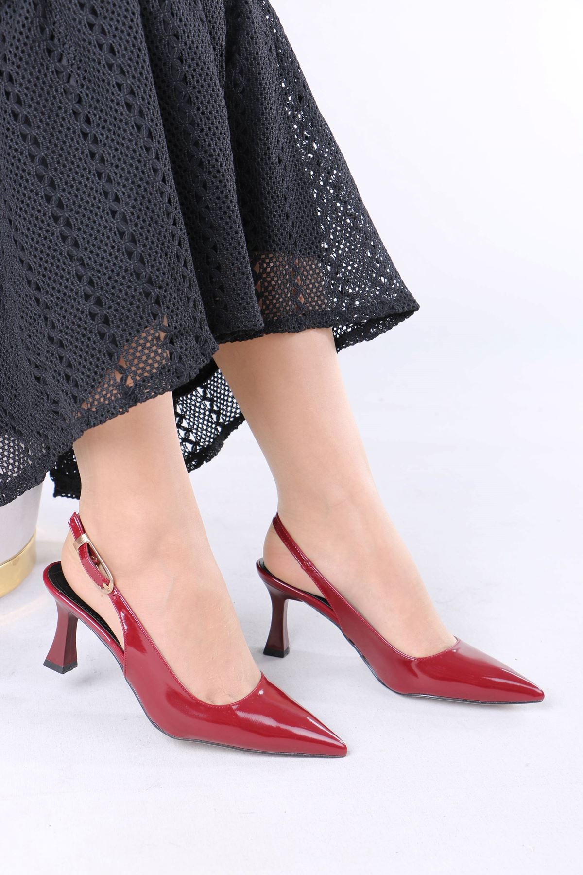 Nicola Bordo Rugan Kadın Topuklu Ayakkabı