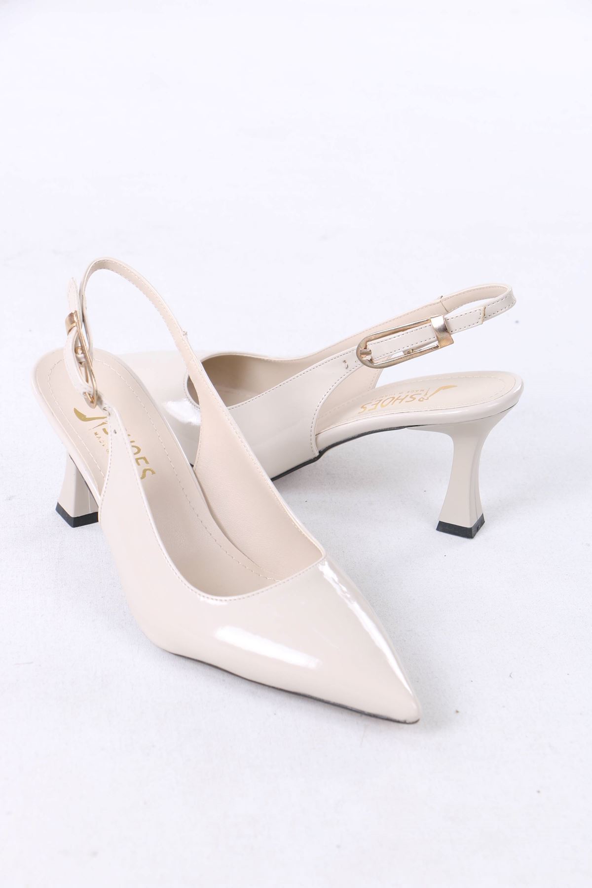 Nicola Bej Rugan Kadın Topuklu Ayakkabı