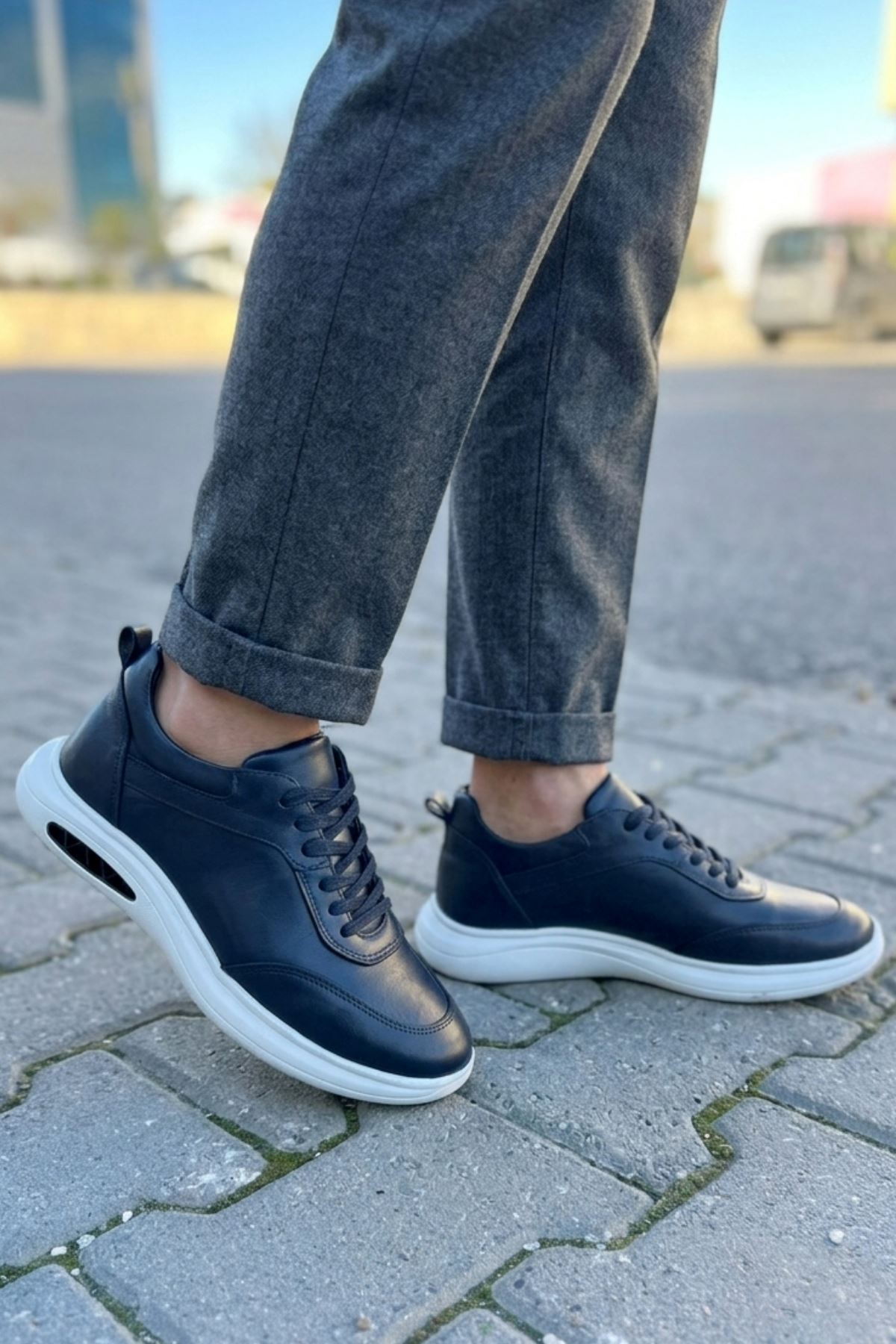 Leroi Lacivert Bağcıklı Erkek Spor Ayakkabı