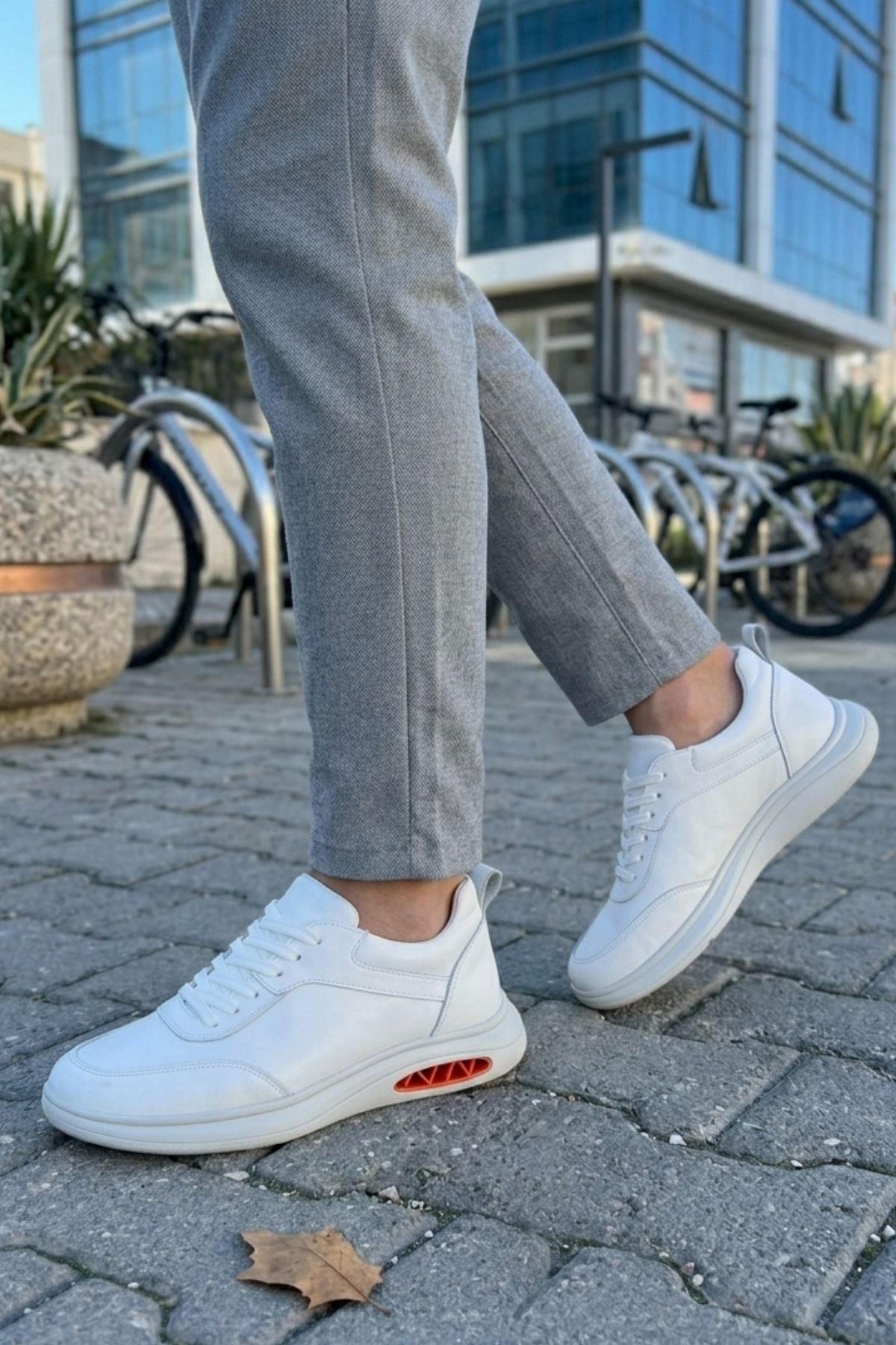 Leroi Beyaz Bağcıklı Erkek Spor Ayakkabı