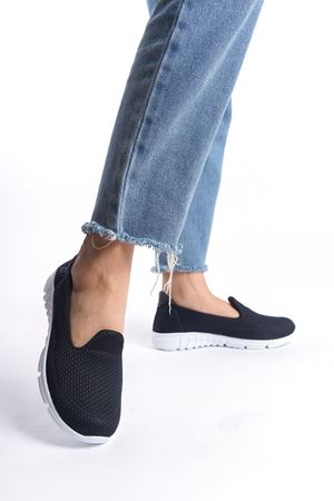 Adelia Lacivert Beyaz Taban Hafif Günlük Ortopedik Kadın Ayakkabı