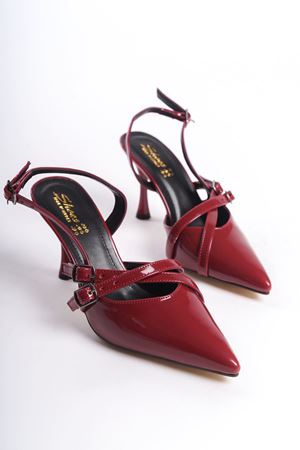 Ariane Bordo Rugan Kadın Topuklu Ayakkabı