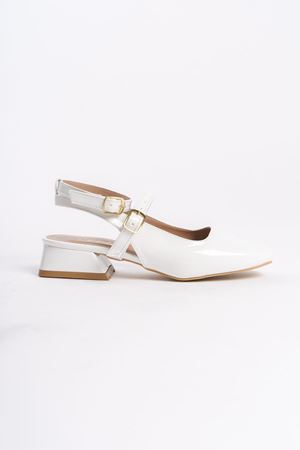 Avent Beyaz Rugan Kadın Topuklu Ayakkabı