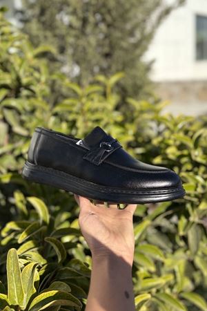 Garen Siyah Mat Deri Erkek Klasik Ayakkabı