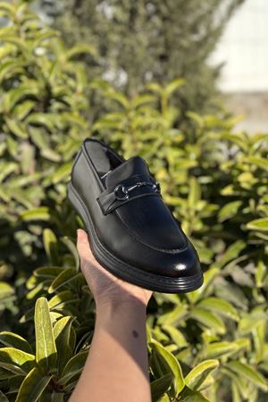 Garen Siyah Mat Deri Erkek Klasik Ayakkabı