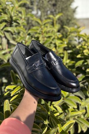 Garen Siyah Mat Deri Erkek Klasik Ayakkabı