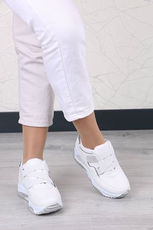 Chantal Beyaz Mat Deri Kadın Spor Ayakkabı