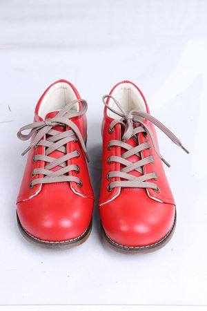 Angilia Kırmızı Mat Deri Bağcıklı Ortopedik Günlük Kadın Ayakkabı