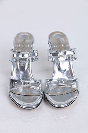 Coleman Gümüş Rugan Topuklu Kadın Terlik