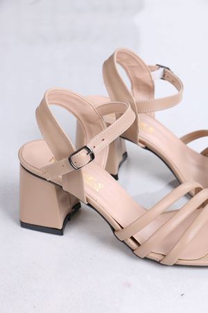 Ferguson Nude Mat Deri Topuklu Kadın Ayakkabı