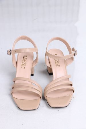 Ferguson Nude Mat Deri Topuklu Kadın Ayakkabı