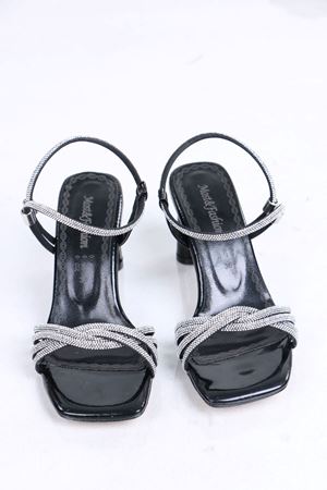 Berty Siyah Taşlı Topuklu Kadın Ayakkabı