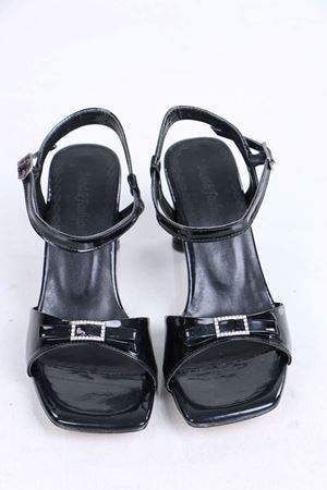 Kyle Siyah Taşlı Rugan Topuklu Kadın Ayakkabı