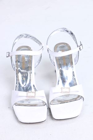 Kyle Beyaz Taşlı Rugan Topuklu Kadın Ayakkabı