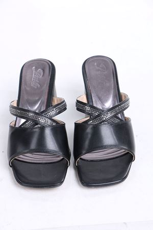 Donovan Siyah Mat Deri Topuklu Terlik