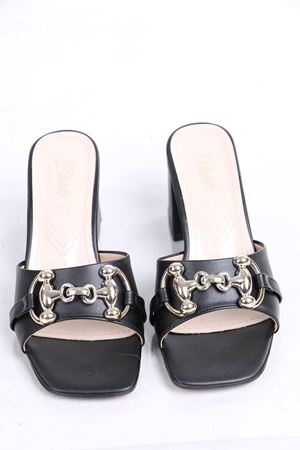 Drew Siyah Mat Deri Topuklu Terlik