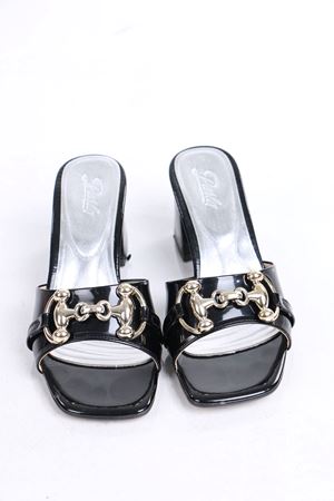 Drew Siyah Rugan Topuklu Terlik