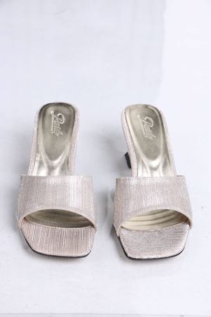 Chester Bej Şeffaf Topuklu Terlik