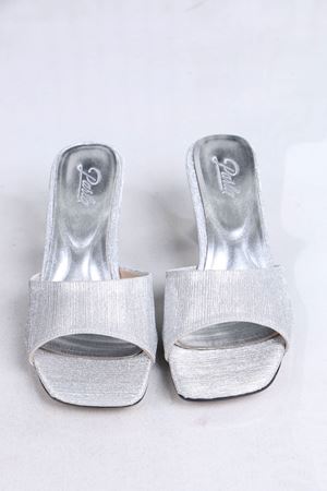 Chester Gümüş Şeffaf Topuklu Terlik