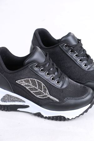 Fortune Siyah Beyaz Taban Mat Deri Kadın Spor Ayakkabı