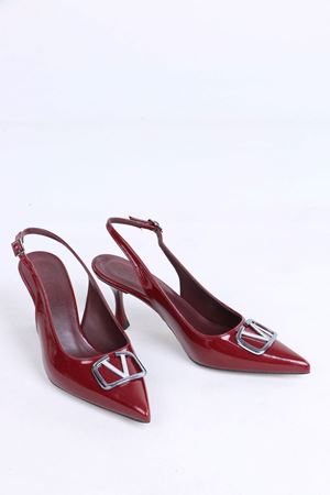 Javed Bordo Rugan Topuklu Kadın Ayakkabı