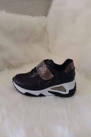 Fabre Siyah Beyaz Taban Mat Deri Kadın Spor Ayakkabı