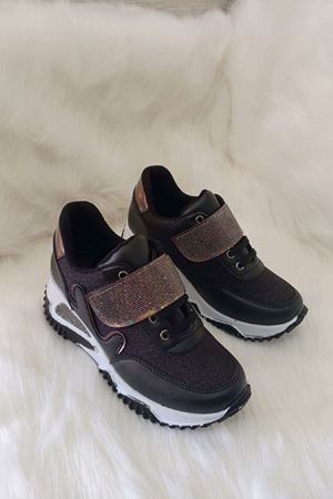 Fabre Siyah Beyaz Taban Mat Deri Kadın Spor Ayakkabı