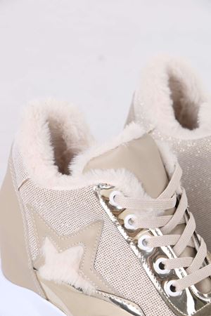 Katle Nude Kürklü Gizli Topuklu Kadın Spor Ayakkabı