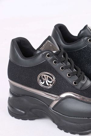 Karlis Siyah Kürklü Gizli Topuklu Kadın Spor Ayakkabı