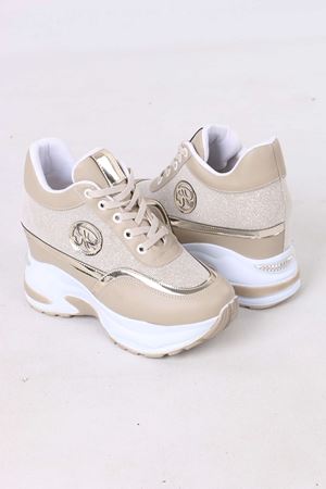 Karlis Nude Kürklü Gizli Topuklu Kadın Spor Ayakkabı