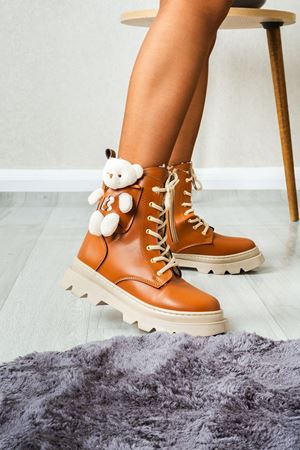 Loring Taba Mat Deri Ayıcıklı Postal Bot