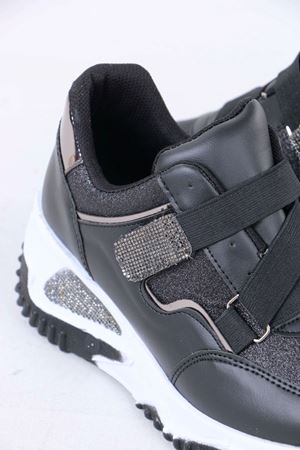 Chantal Siyah Beyaz Taban Mat Deri Kadın Spor Ayakkabı