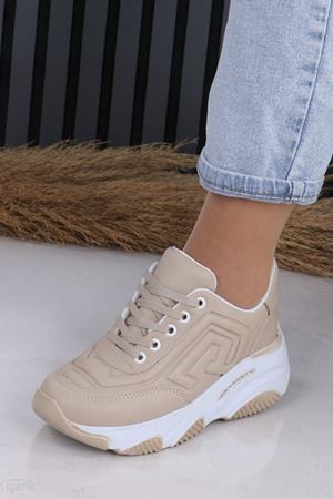 Alete Nude Mat Deri Kadın Spor Ayakkabı