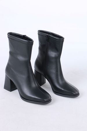 Jineen Siyah Fermuarlı Topuklu Kadın Bot