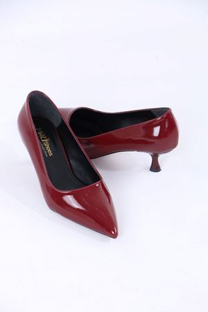 Mauger Bordo Rugan Topuklu Kadın Ayakkabı