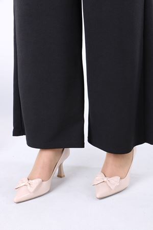 Martine Bej Rugan Fiyonk Tokalı Topuklu Kadın Ayakkabı