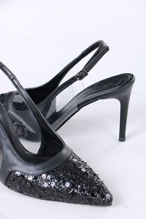 Lela Siyah Pullu Topuklu Kadın Ayakkabı